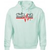 Cycling ekg - Oversized mikina pánska Moon - kratšia + širšia - XL ( Frost )