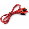 Testovací kábel aligátor červený / čierny 5ks - Čierna 5 kusov