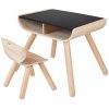 PlanToys PlanToys Detský stolík so stoličkou - čierny