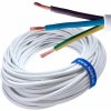 Hilark cable tech Hilark Polvinitový kábel H05VV-F 3x2,5 mm (3g2,5 mm) kábel s medenými vodičmi, prepojovací kábel biely (40 m)