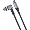 EPICO Magnetický opletený dátový kábel USB-C na USB-C 9915101300220 - sivý