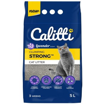 CALITTI Strong Podstielka pre mačky bentonit levanduľová 5 l