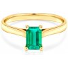 Zásnubný prsteň: žlté zlato, smaragd - ZS24-R2-SZM-Z SAVICKI
