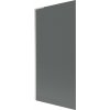 Mexen Next L, 1-krídlová vaňová zástena 90 x 150 cm, 6mm šedé sklo, 6mm číre sklo, profil brúsená oceľ, 895-090-000-03-40-97