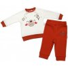 Baby Nellys Detská tepláková súprava Teddy,dvojaké zap. pri krku smotanová