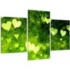 Zelená srdiečka - obraz do bytu (Obraz 90x60cm)