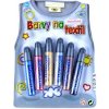 Metalické barvy na textil 6 ks
