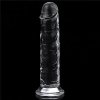 Lovetoy Lovetoy Flawless Clear Dildo 7.0″ (18 cm), číre realistické dildo s prísavkou