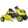 Traktor na šľapanie a príves Farmer XL GreenTractor+Trailer Smoby zelený s polohovateľným sedadlom a so zvukom 142 cm