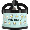 ANYSHARP Classic Blue Daisies - brúska na nože s čepeľou z volfrámoveho karbidu
