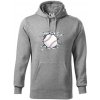 Baseball lopta v triku - Mikina pánska Cape s kapucňou - 2XL ( Tmavosivý melír )