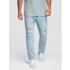 Ombre Men's denim pants with rubbing light blue