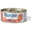 MONGE Supreme Sterilised 80g tuniakové kúsky s hnedou ryžou a goji pre sterilizované mačky