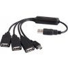 PremiumCord USB2.0 HUB 4-portový Black cable ku2hub4wk