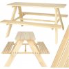 FunPlay Detský záhradný nábytok stôl 2 lavice 92x78x52cm 3829