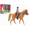 Teddies Kůň + žokej plast 15cm v krabici 20x16x5,5cm