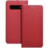 OEM Puzdro LUNA Book Carbon pre SAMSUNG S10 červené