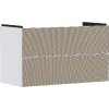 Hansgrohe Xevolos E - Umývadlová skrinka 98x58x48 cm, 2 zásuvky, matná biela/bronz 54181390