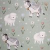 Dekoračná látka so zvieratkami, digitálna tlač - zvyšok tkaniny, dĺžka 115 cm