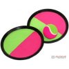 ACRA Hra Catch ball set 2 talíře s míčkem na suchý zip 20cm