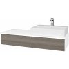 Dreja Kúpeľňová skrinka MODULE SZZ2 120 umývadlo Kube - N01 Biela lesk / D25 Teak / Levé