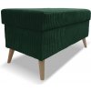 Taburet TESS s úložným priestorom - menčester - tmavozelený