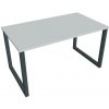 Hobis Pracovný stôl UNI O, 140x75,5x80 cm, sivá/čierna