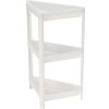 Plastový regál 3poschodový rohový 71 cm biela