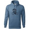 Cyklo kostra - Mikina pánska Cape s kapucňou - M ( Denim )