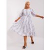 Vzdušné midi šaty s potlačou LK-SK-509344.37 white-black