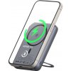Mcdodo – Magnetic Power Bank Meta Series magnetická powerbanka s integrovaným 360° prstencovým stojanom 10000 mAh 20W s digitálnym displejom – tmavosivá