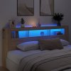 vidaXL Čelo s LED dub sonoma 220x18,5x103,5 cm kompozitné drevo 837374