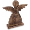 Anjel z mangového dreva so srdcom INDECOR 19x6x29cm