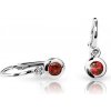 Cutie Jewellery Detské náušnice C1537B Ruby Dark -Biele zlato 585/000