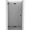 Mexen Lunar-F skladacie sprchové dvere ľavé 75 cm, transparentné, čierne - 836-075-000-70-00-L