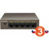 Tenda 4x PoE CCTV AT switch 802.3af / at, 5x 100Mb / s, PoE celkom 63W TEF1105P-4-63W