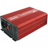 Menič napätia DC/AC 12V/230V-50Hz OFF-GRID CARSPA P600U 12V/600W+USB Čistý Sínus RD (Menič napätia DC/AC 1-F, Napájanie: DC-12V, Výstup: AC230V-50Hz čistý sínus Fr-SK, USB: 5V-2.1A, Určenie: Spotrebič