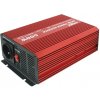 Menič napätia DC/AC 12V/230V-50Hz OFF-GRID CARSPA P600U 12V/600W+USB Čistý Sínus RD (Menič napätia DC/AC 1-F, Napájanie: DC-12V, Výstup: AC230V-50Hz čistý sínus Fr-SK, USB: 5V-2.1A, Určenie: Spotrebič