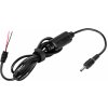 CABLETECH Konektor s káblom rovný 3,5/1,5 (12V/3,A)čierny