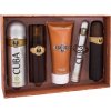 Cuba Cuba Must Have Gold Darčeková sada pánska toaletná voda 100 ml, pánska toaletná voda 35 ml, voda po holení Cuba Gold 100 ml, sprchový gél Cuba Gold 200 ml a deospray Cuba Gold 200 ml