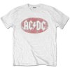AC/DC tričko Oval Logo Vintage biele