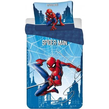 Jerry Fabrics obliečky Spiderman Blue city Bavlna 140x200 70x90