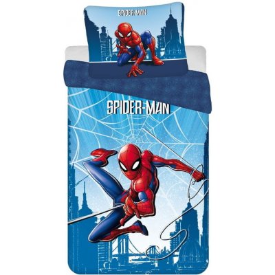 Jerry Fabrics obliečky Spiderman Blue city Bavlna 140x200 70x90