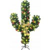 Vianočný kaktus so stojanom a LED, zelený, 150 cm
