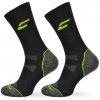 Trekingové bambusové ponožky Comodo TRE1 Black Green - 35-38