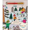 Maľovanie vodou Zima