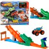 Hot Wheels Hrací set Speed Snap Monster Trucks Crocodile Crash