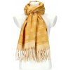 Cashmere Dámsky žltý teplý dlhý zimný šál 208x66 cm