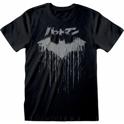 Batman tričko Japanese Logo Distressed black