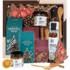 VIANOČNÝ DARČEKOVÝ SET KOŠÍK ČAJ SLADKOSTI SIRUP V KRABICI SUŠENÉ OVOCIE A ORECHY